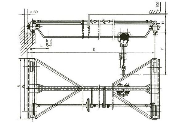 Manual Single Girder Bridge Crane