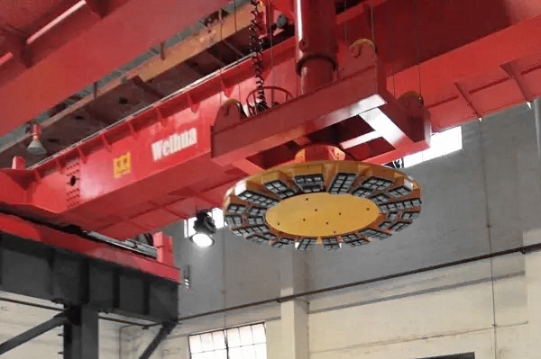 Bridge Crane with Magnechuck